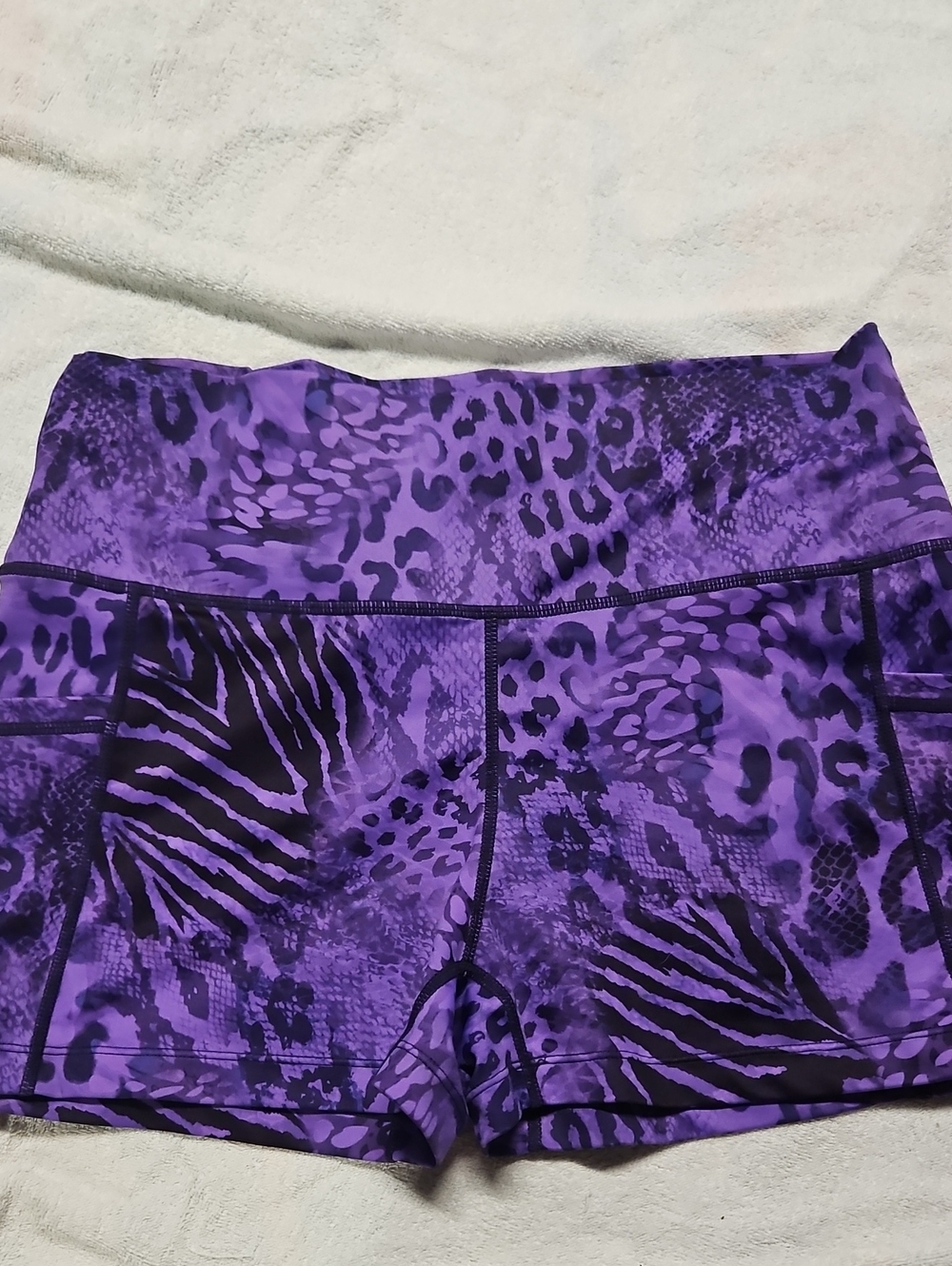 Constantly Varied Gear Purple Animal-Print Athletic Shorts